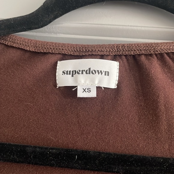 SOLD OUT Superdown Revolve Storme Bodysuit in Chocolate - Picture 3 of 4